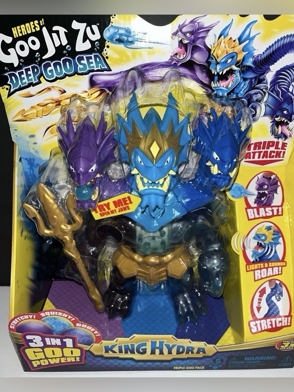 NEW Heroes of Goo Jit Zu Deep Goo Sea King Hydra Figure